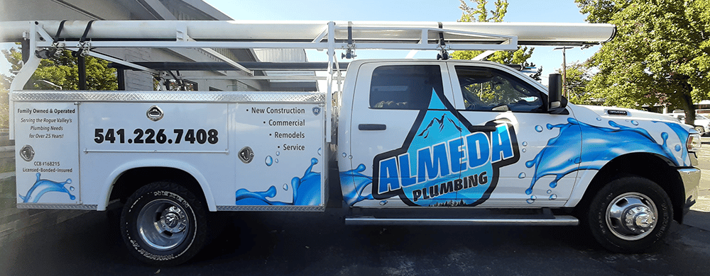 Almeda Plumbing work truck